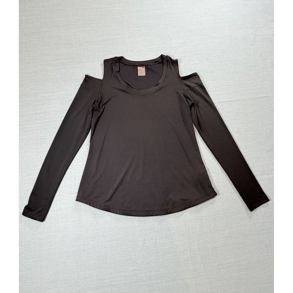 CALIA by Carrie Underwood Womens Black Cold Shoulder Long Sleeve Top WAX31053 M